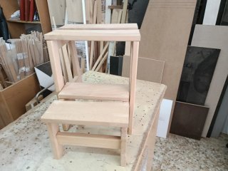 Taburete Escalera Madera