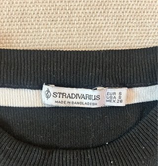 Jersey Stradivarius rayas blanco y negro