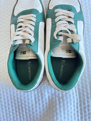 Zapatillas Pull&Bear blancas verdes talla 43 retro