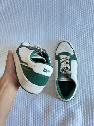 Zapatillas Pull&Bear blancas verdes talla 43 retro