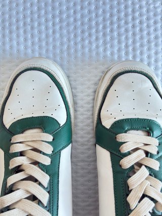 Zapatillas Pull&Bear blancas verdes talla 43 retro