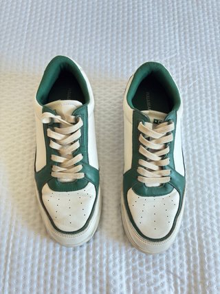 Zapatillas Pull&Bear blancas verdes talla 43 retro