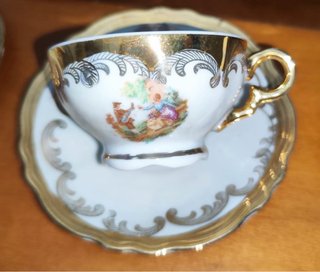 Servizio tazzine Bavaria porcellana oro
