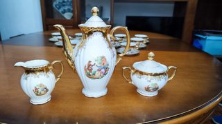 Servizio tazzine Bavaria porcellana oro