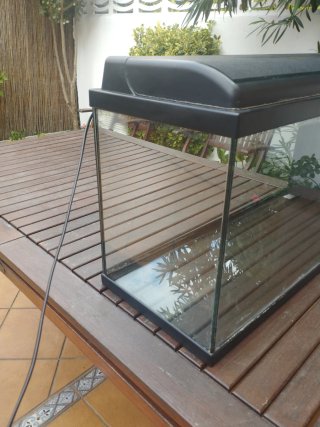 Acuario 100L con iluminación+materiales necesarios