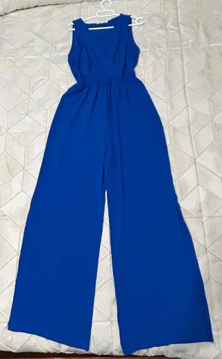 Mono azul palazzo sin mangas