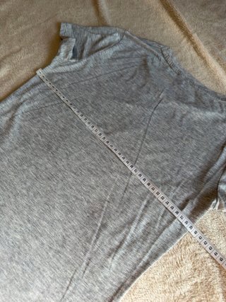 Camiseta Puma Gris Logo Negro Deportiva Mujer