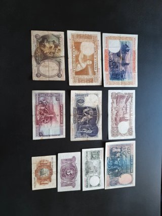 LOTE BILLETES DE ESPAÑA CIRCULADOS