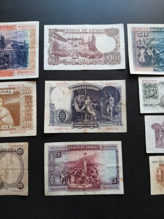 LOTE BILLETES DE ESPAÑA CIRCULADOS
