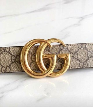 Cinturón Gucci GG Marmont Beige