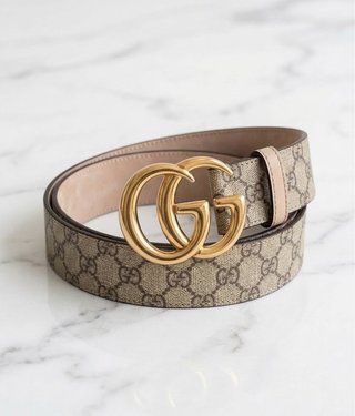Cinturón Gucci GG Marmont Beige