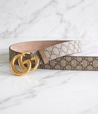 Cinturón Gucci GG Marmont Beige
