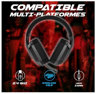 Cuffie AKUMA H01 Wireless Bluetooth Microfono