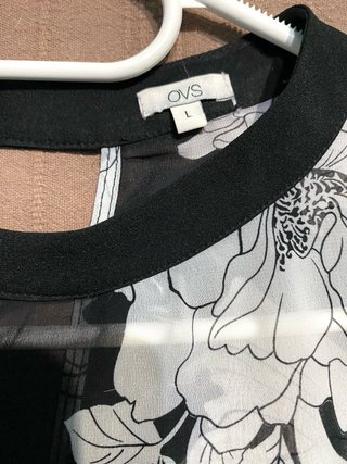 Blusa OVS Gasa Estampada Flores