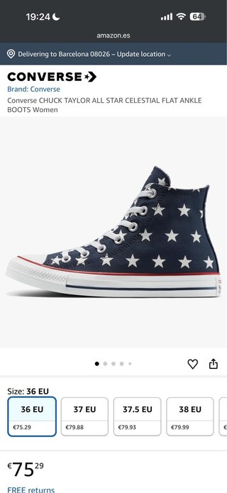 Converse All Star Lona Azul Estrellas B T.41 (9)
