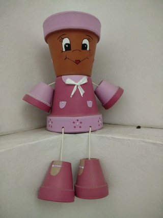 OFERTA Macetero decorativo figura niña