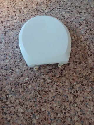 Tapa de inodoro blanca