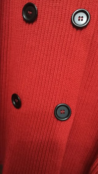 Chaquetón de punto CORTEFIEL rojo