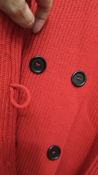 Chaquetón de punto CORTEFIEL rojo