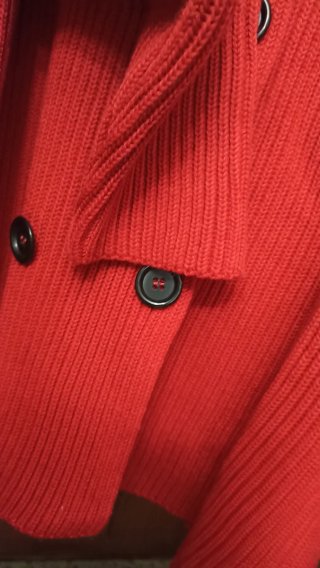 Chaquetón de punto CORTEFIEL rojo