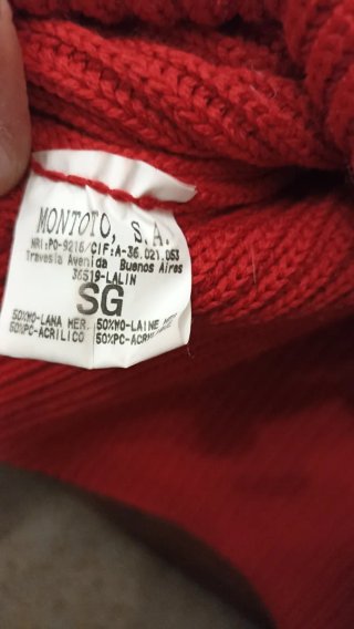 Chaquetón de punto CORTEFIEL rojo