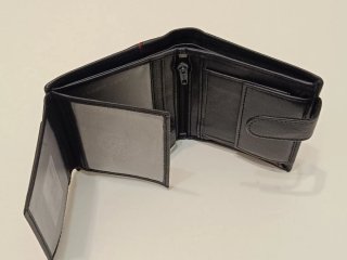 Billetera Piel Auténtica Monedero Hombre Azul
