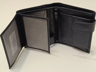 Billetera Piel Auténtica Monedero Hombre Azul