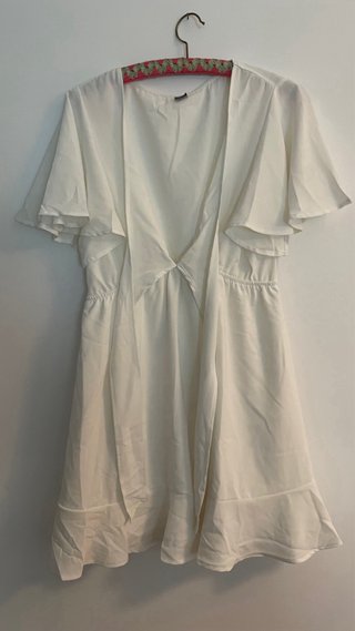 Vestido blanco manga corta