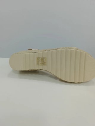 Esparteñas cuña Best Shoes beige multicolor