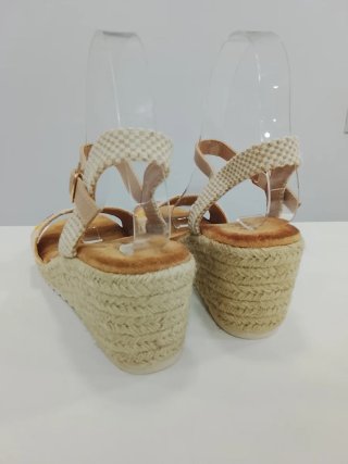 Esparteñas cuña Best Shoes beige multicolor