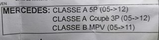 Baca Barras de techo Mercedes Clase A/B hasta 2012