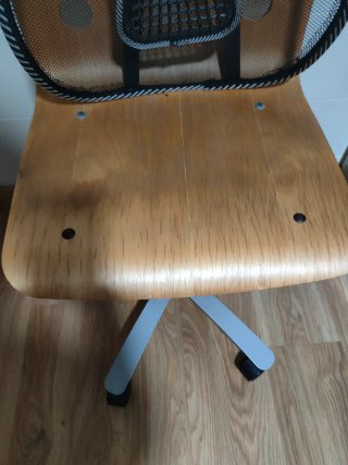 Silla de escritorio madera y metal