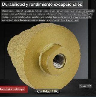 Broca/Corona escalonada M14 para radial NUEVA