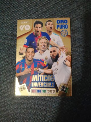 Cromo Panini Adrenalyn Míticos Invencible Oro Puro