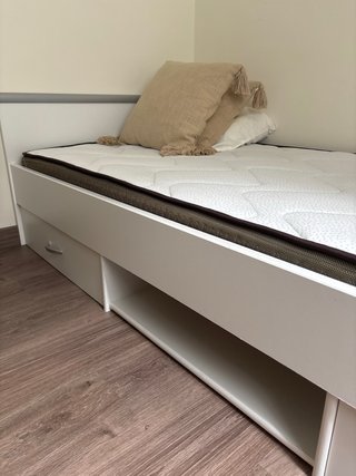 Cama 90x200 con somier y colchón incluidos