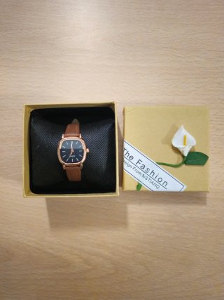 Reloj de Mujer Marrón y Negro