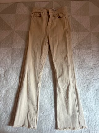 Pantalones campana beige