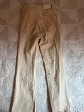 Pantalones campana beige