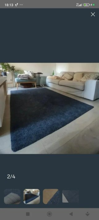 Alfombra Ikea Stoense 135x195 Azul/Gris