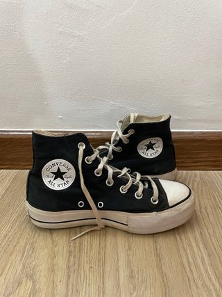 Converse plataforma negras