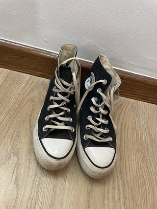 Converse plataforma negras