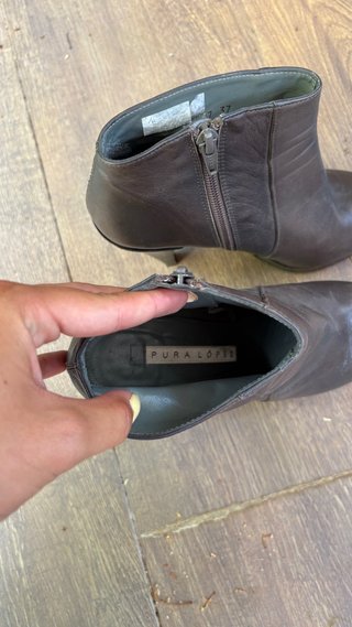 Botines Pura López Marrones Tacon