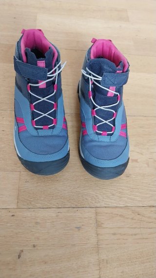 Botas montaña niña azul y rosa. Talla 34