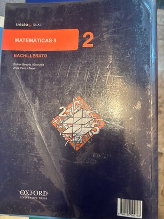 Libro MATEMÁTICAS 2 Bachillerato OXFORD