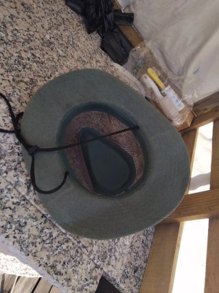Chapéu de palha cowboy verde