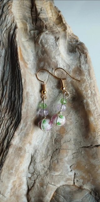 Pendientes Murano con Pan de Oro