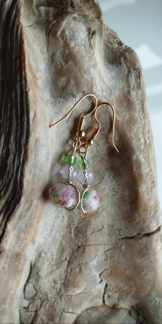 Pendientes Murano con Pan de Oro