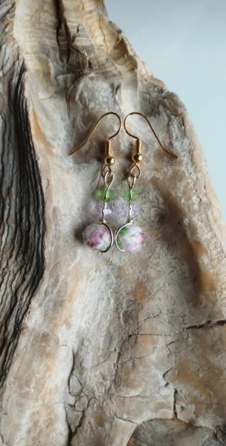 Pendientes Murano con Pan de Oro