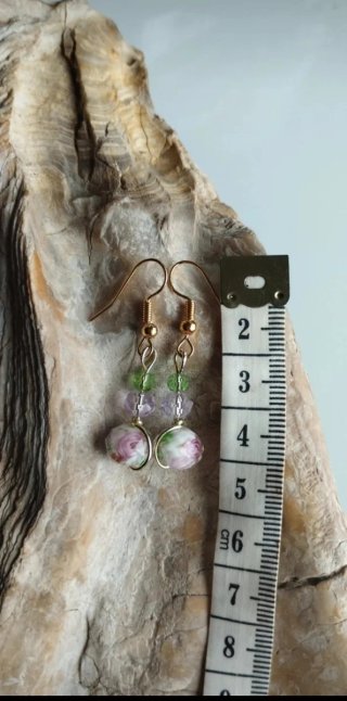 Pendientes Murano con Pan de Oro