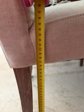 Juego 4 Sillas Comedor Tela y Madera Beige